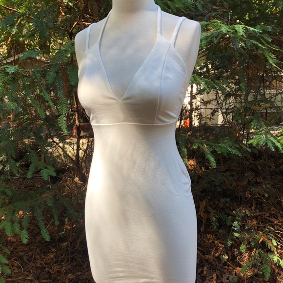 Lulus Dresses & Skirts - ⭐️New⭐️ Lulu’s White Strap Bodycon Dress ✂️ Final
